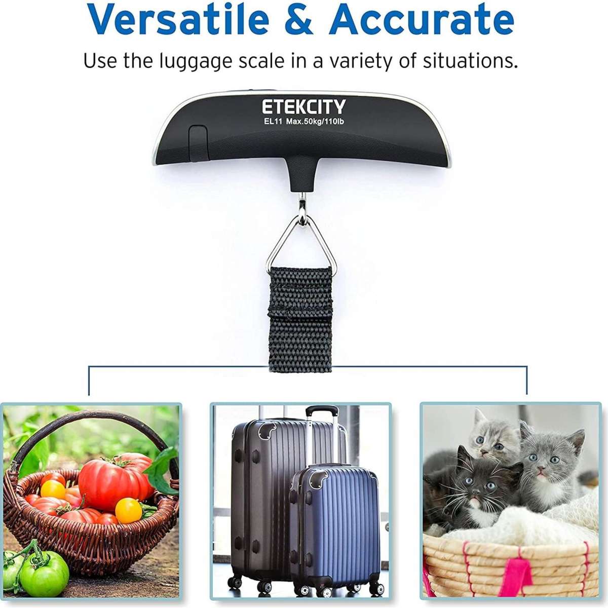 Etekcity Luggage Scale Digital Portable Handheld Suitcase Weight for