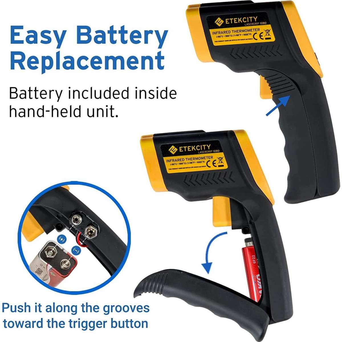Etekcity Infrared Thermometer 1080 Digital Temperature Gun for Cooking