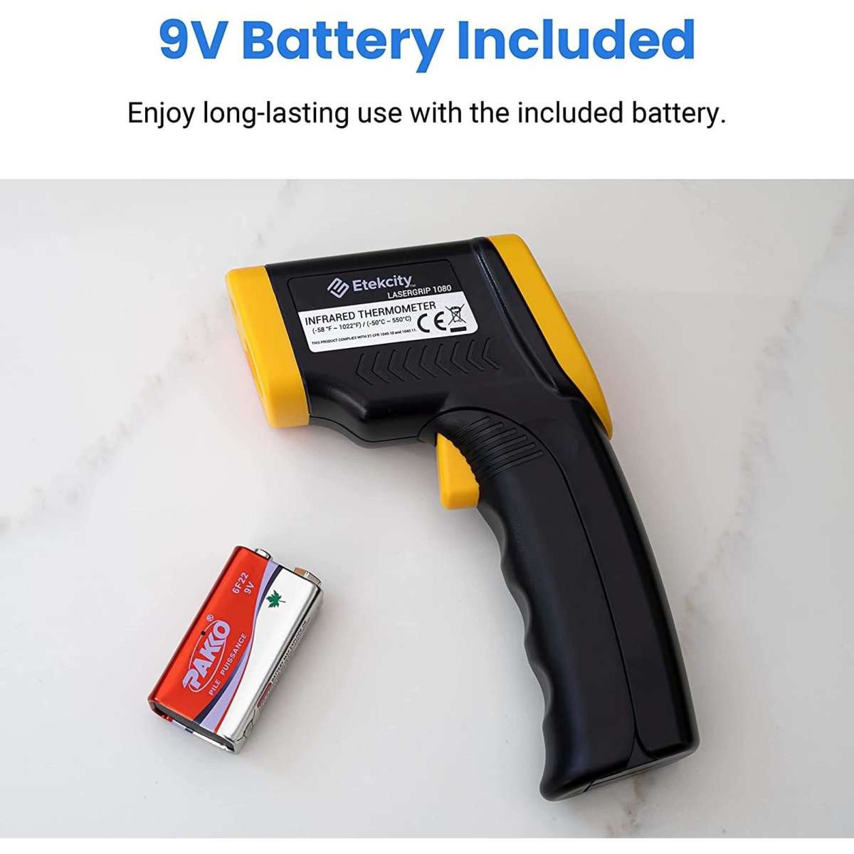 Etekcity Infrared Thermometer 1080 Digital Temperature Gun for Cooking Laser Battery included