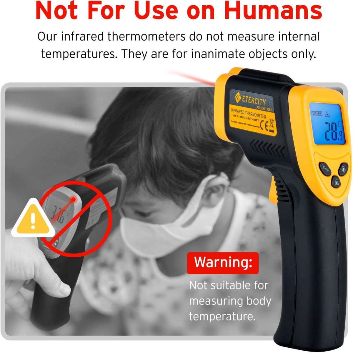 Etekcity Infrared Thermometer 1080 Digital Temperature Gun For Cooking ...