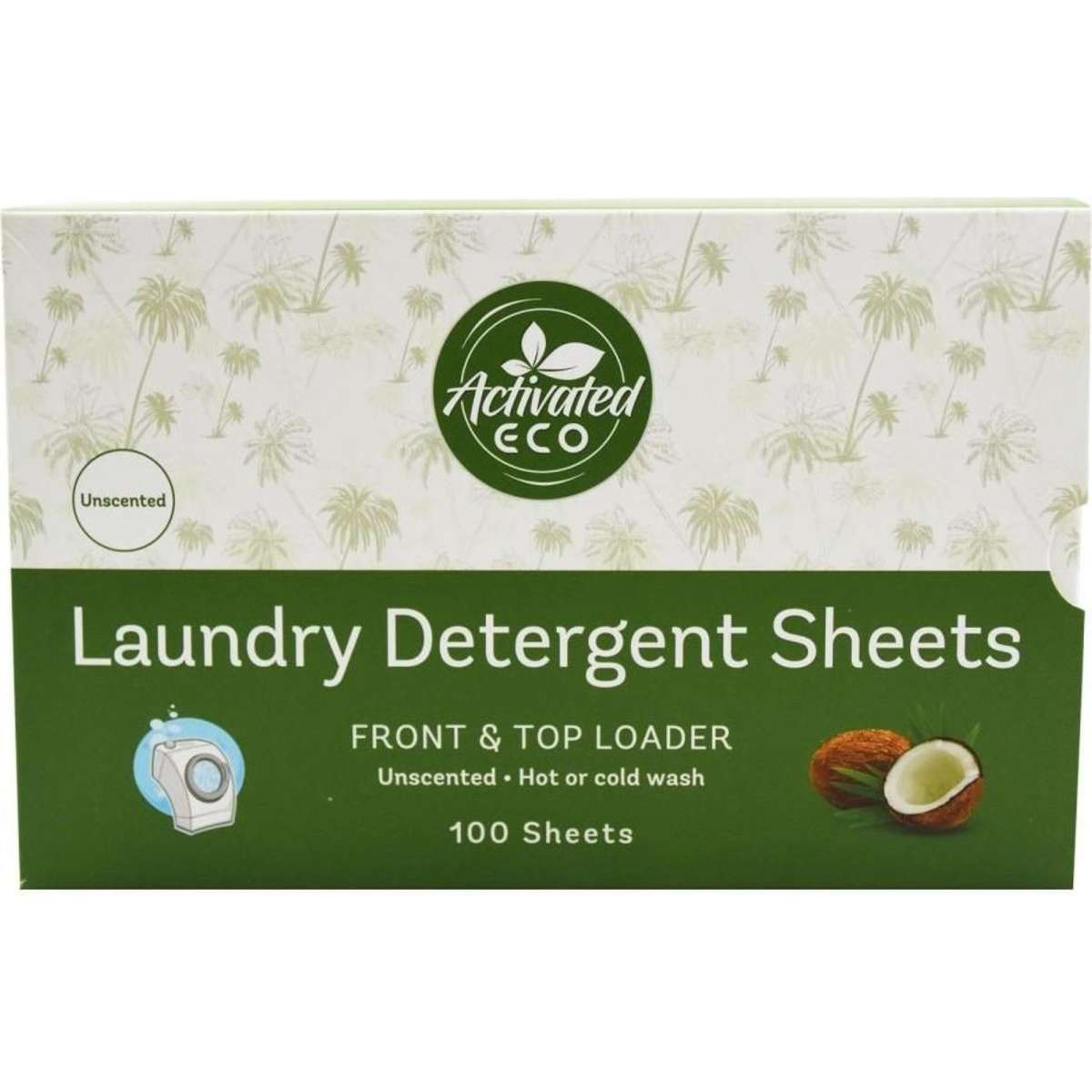 Activated Eco Laundry Detergent Sheets Unscented 100 Pack Woolworths