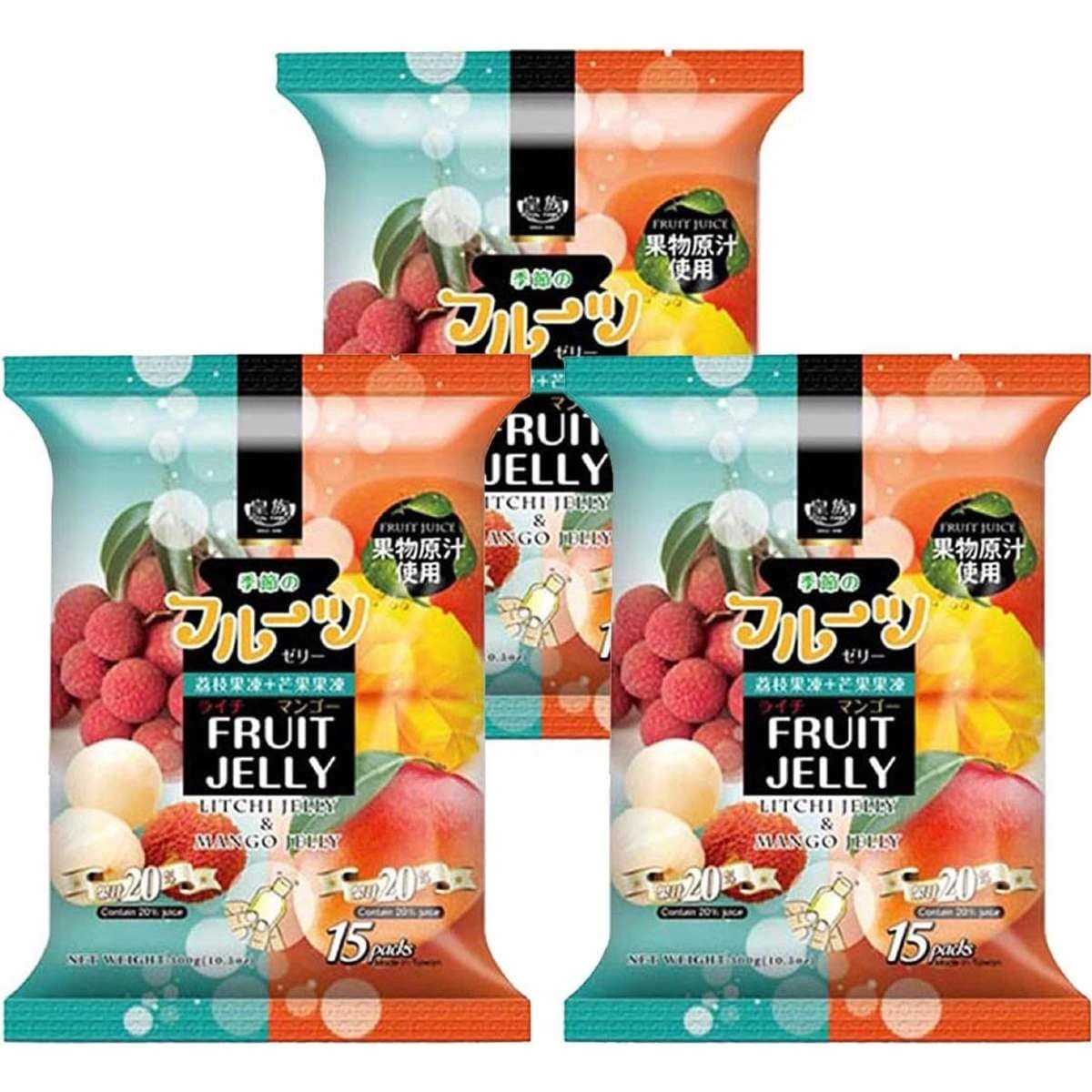 Royal Family Yogurt Jelly Lychee & Mango Flavour 15pcs 300g X 3Pack