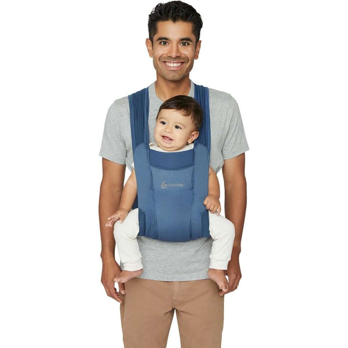 Ergobaby Embrace Soft Air Mesh Newborn Baby Carrier Blue Woolworths
