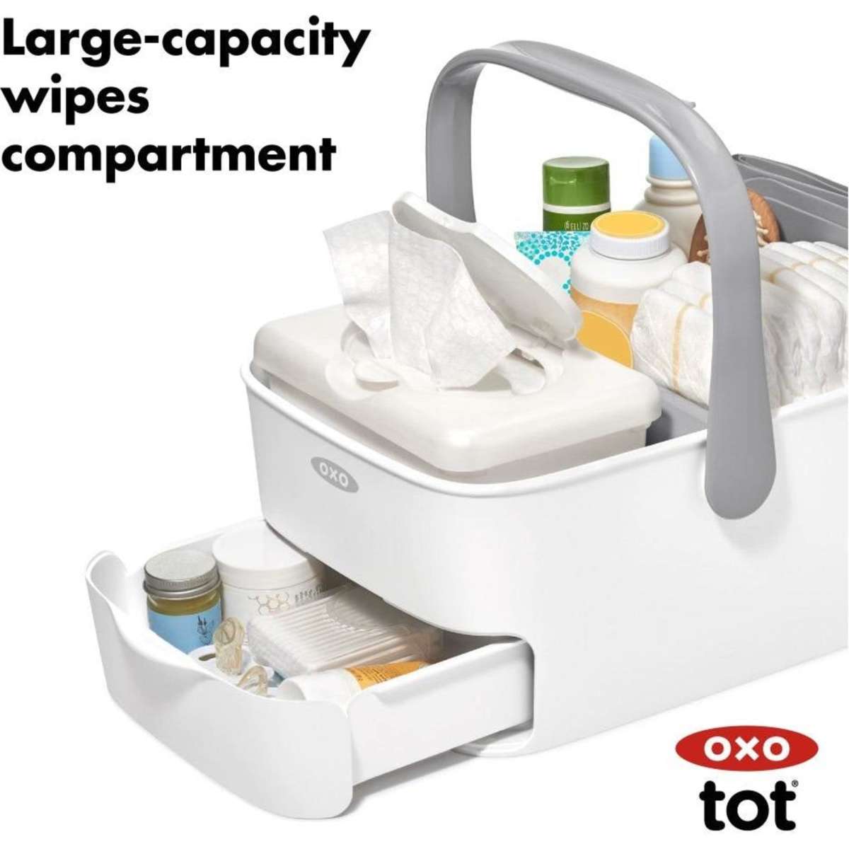 OXO Tot Nappy Caddy with Changing Mat Grey Woolworths
