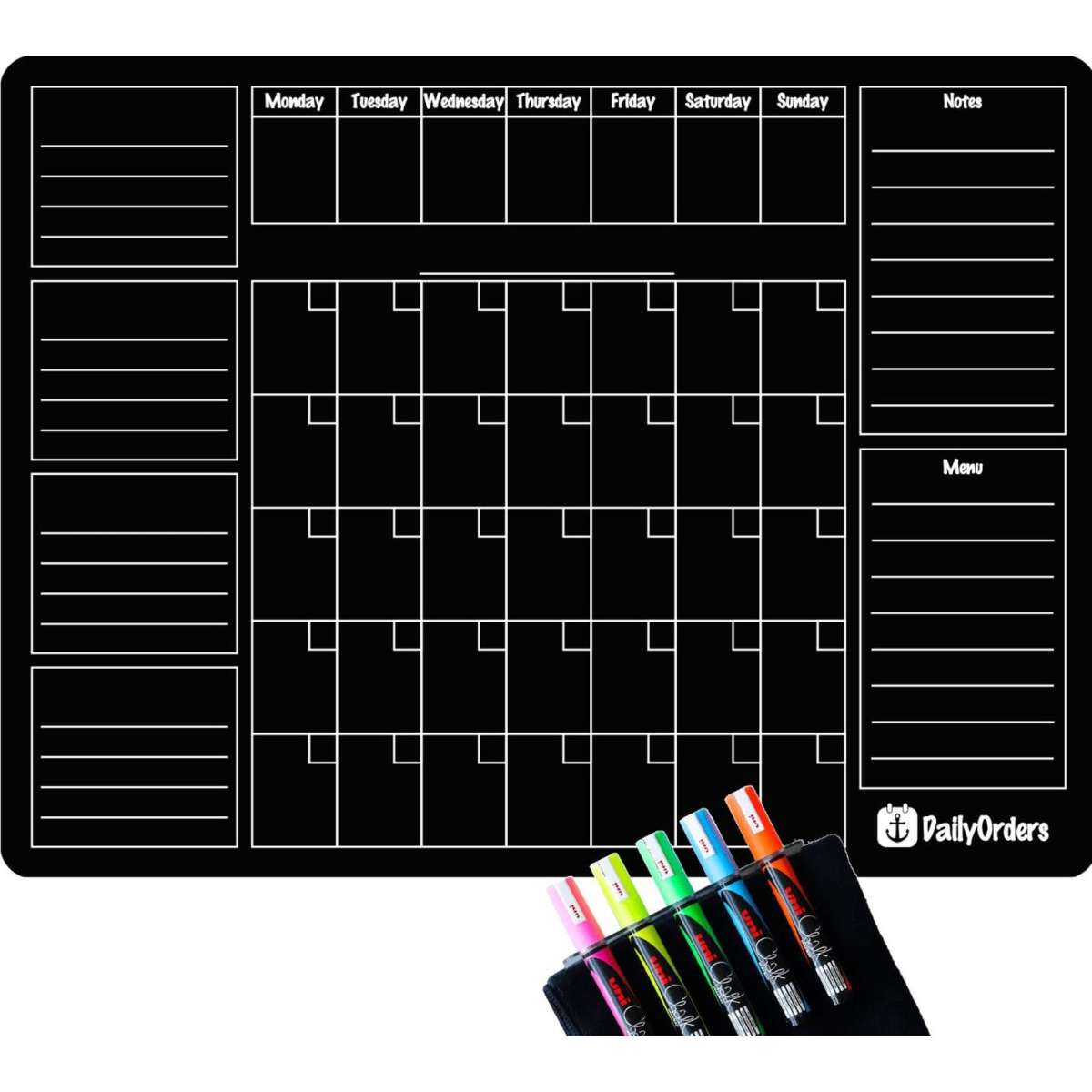 Daily Orders Command Centre (inc. 5 liquid Chalk Markers) Medium