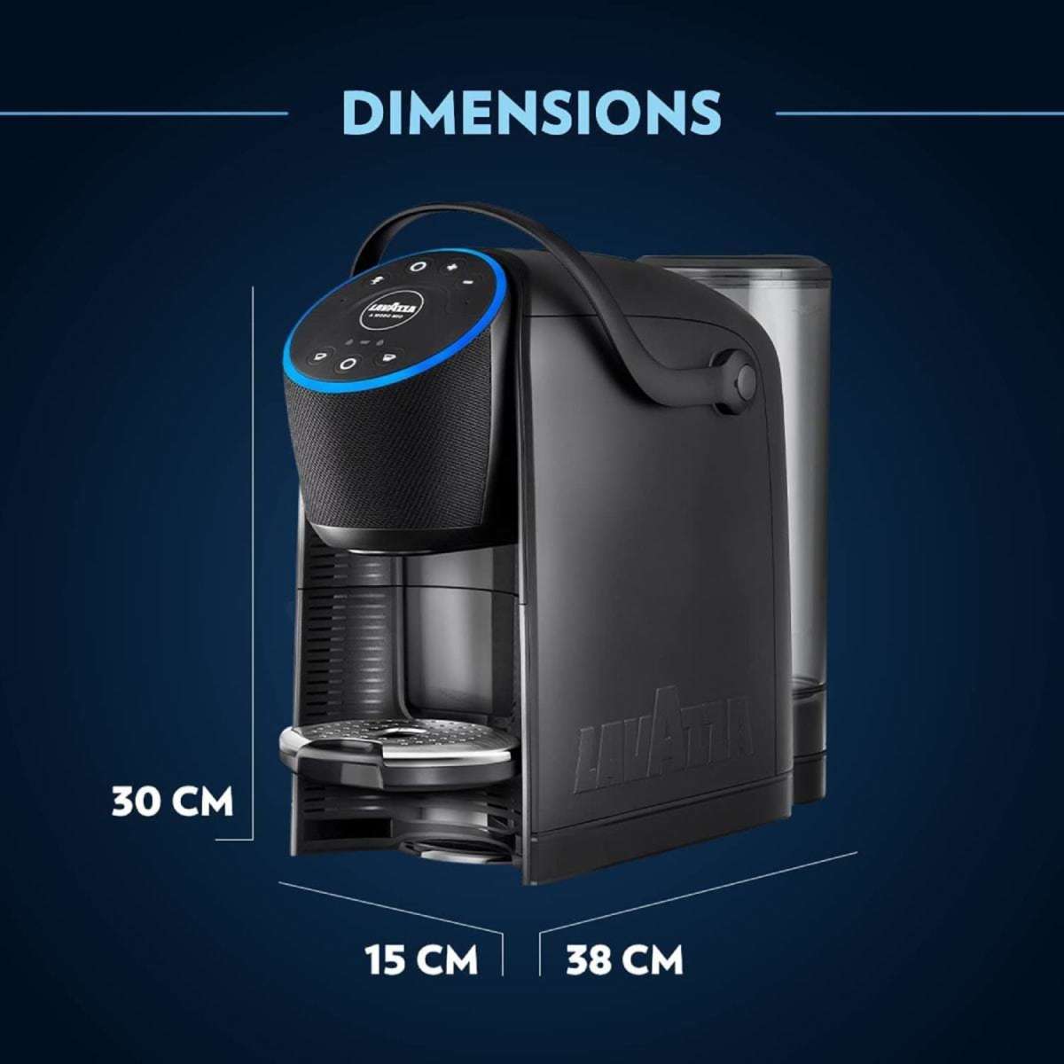 Lavazza A Modo Mio Voicy Capsule Coffee Machine with Alexa Black