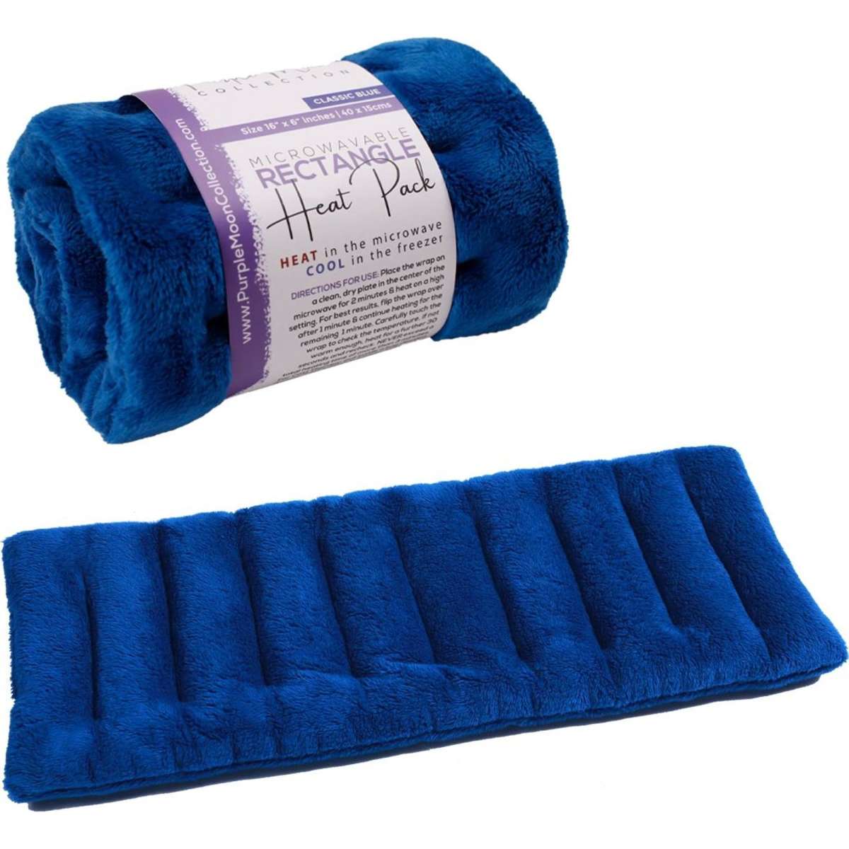 Purple Moon Heating Pad Heat Pack Wheat Bag 40x15cm Blue Woolworths