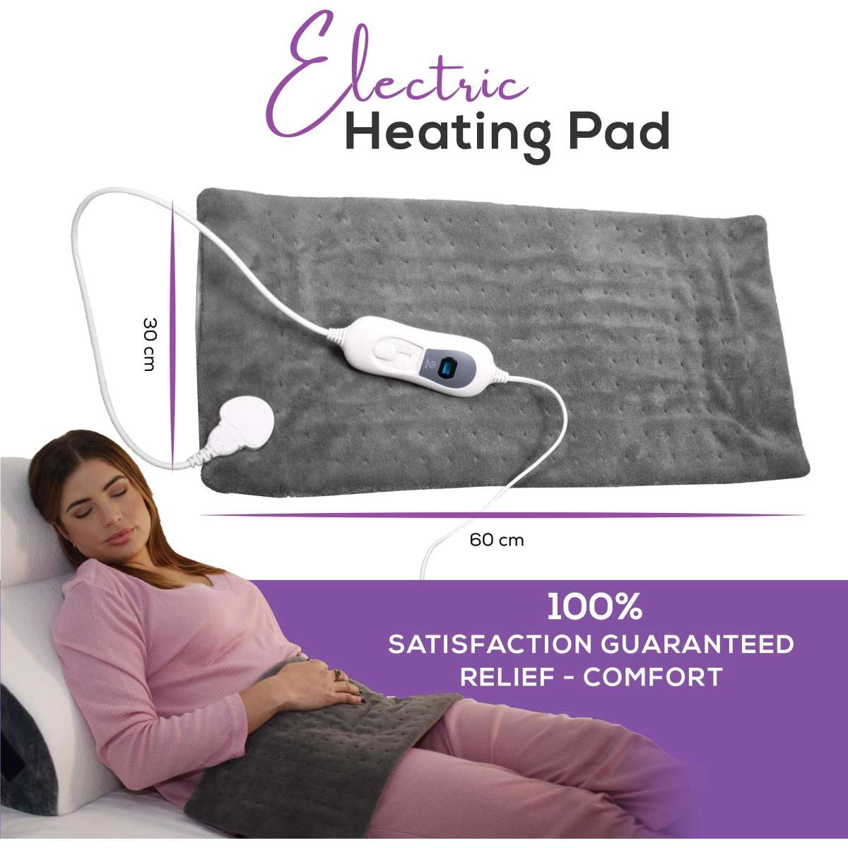 Purple Moon Electric Heating Pad & XL Heat Pack Wheat Bag 2PK | Woolworths