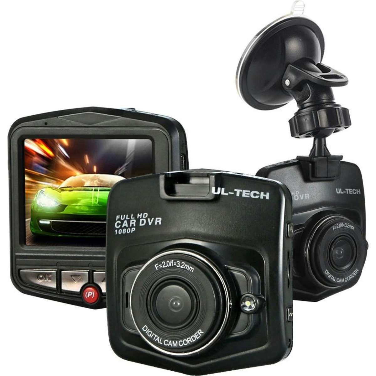 ULtech Dash Camera 1080P 2.4" Front View,ULtech Dash Camera 1080P 2.4