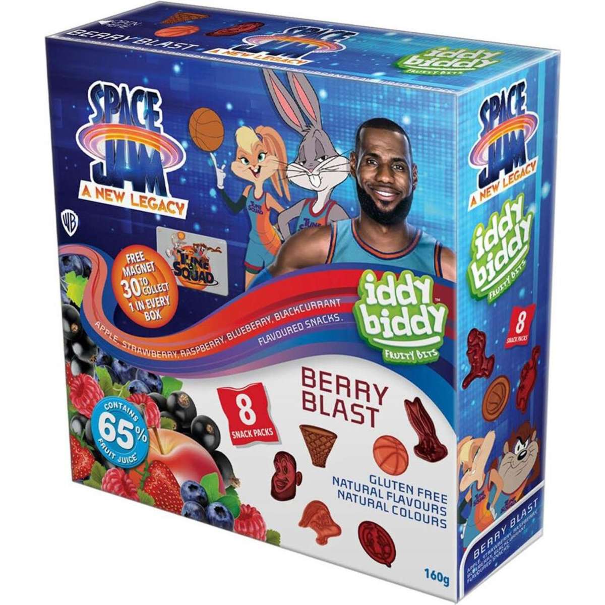 Space Jam Iddy Biddy Mixed Berry Gummy Lollies/Candy 960g 6 x 8PK