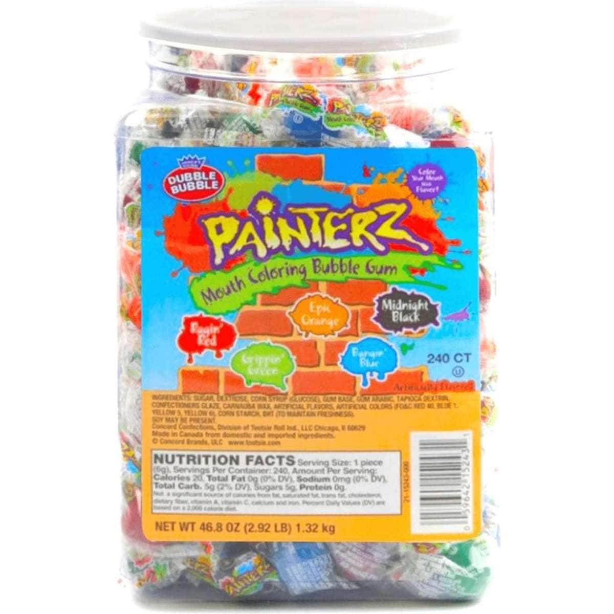 Dubble Bubble Painterz Mouth Colouring Bubble Gum Jar 1.32kg 240pc