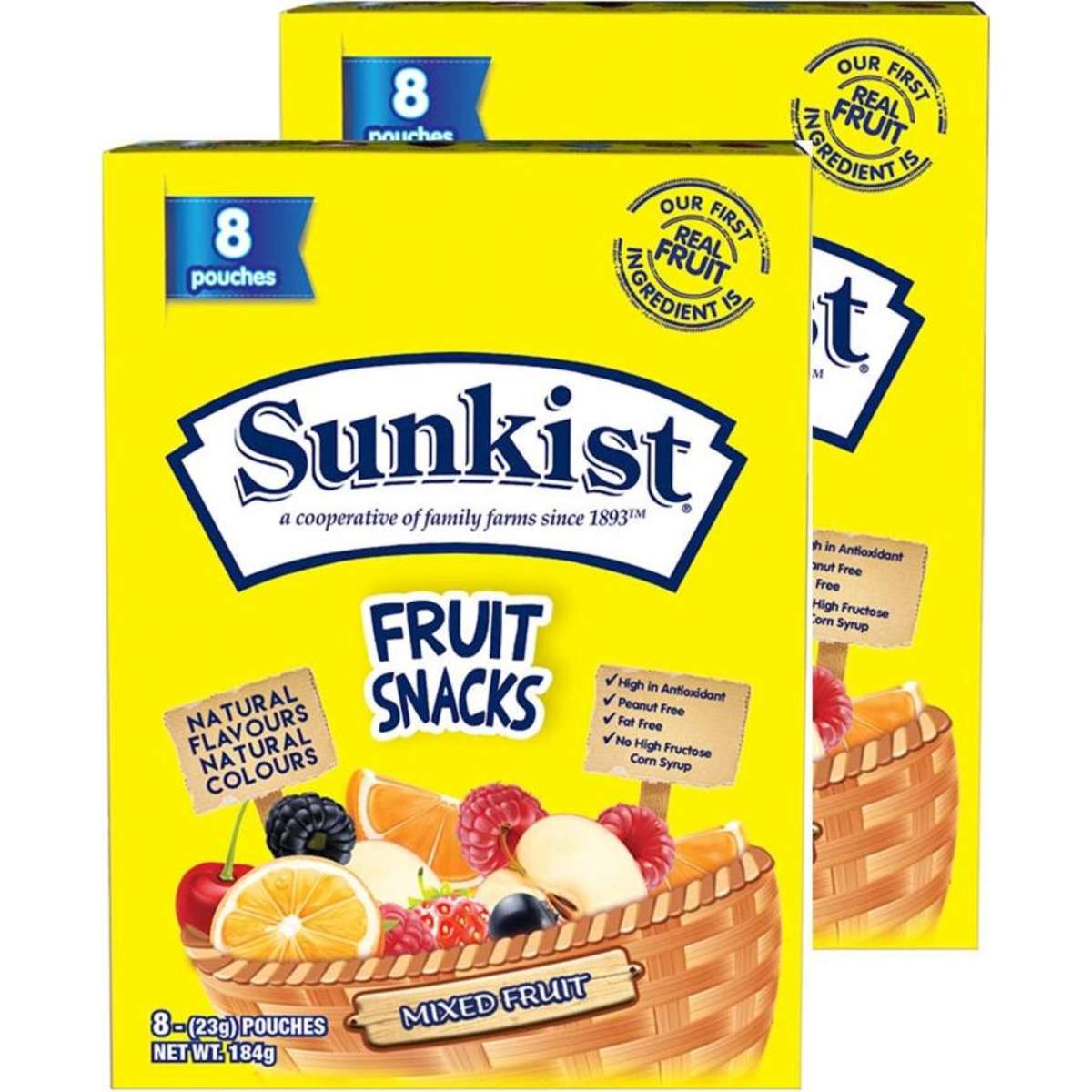 Sunkist Mixed Fruit 184g Candy Lollies 2pk Woolworths