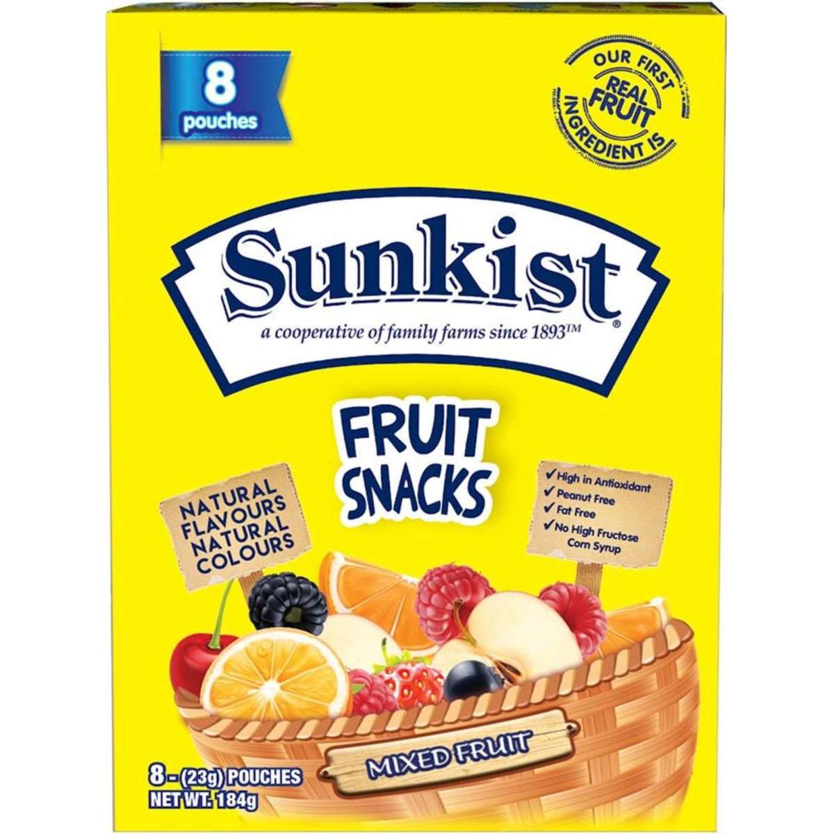 Sunkist Mixed Fruit 184g Candy Lollies 2pk | Woolworths