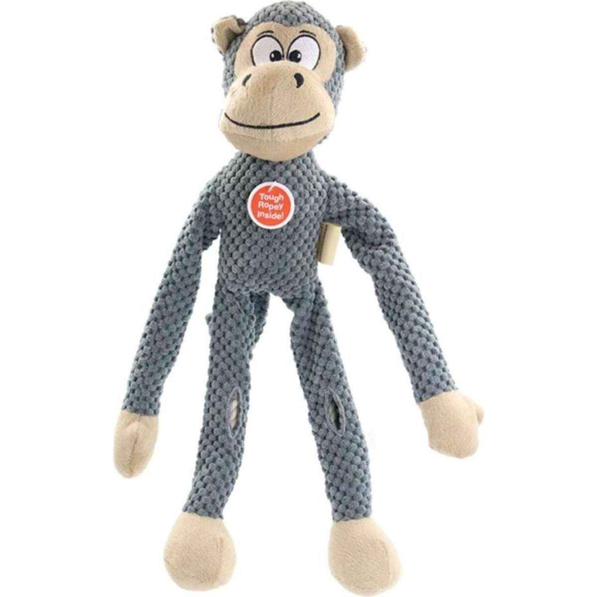 Paws And Claws Really Ropey Monkey Dog Toy Grey 38cm Woolworths