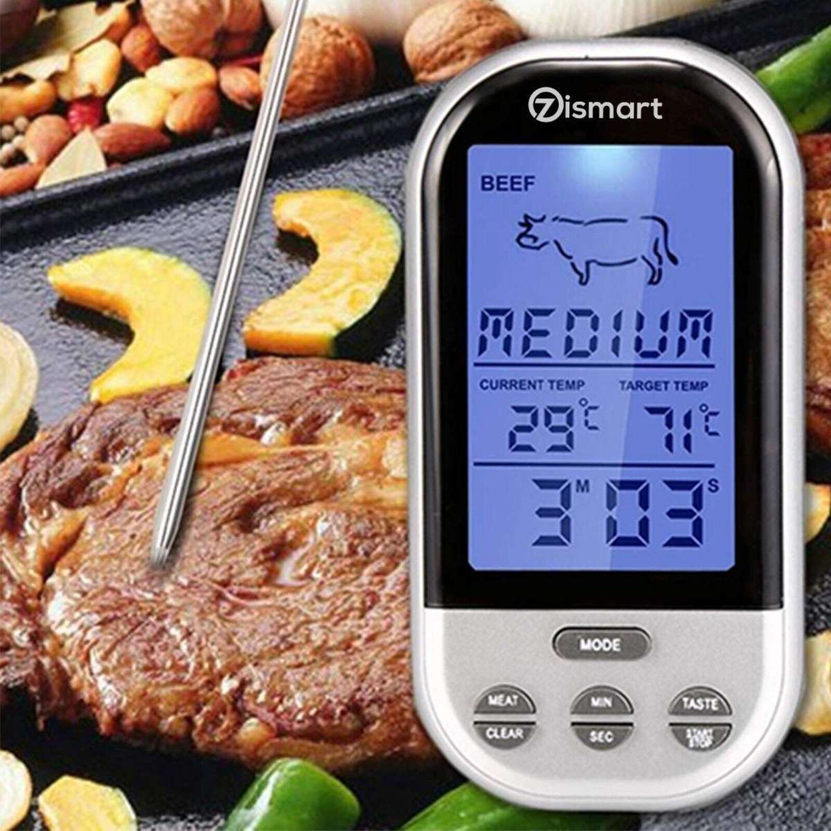 Food Meat Oven BBQ Thermometer Digital Wireless Remote Probe Cooking