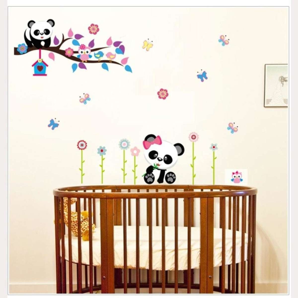 All Wall Stickers Cute Nursery Wall Decals Pandas & Tree Branch