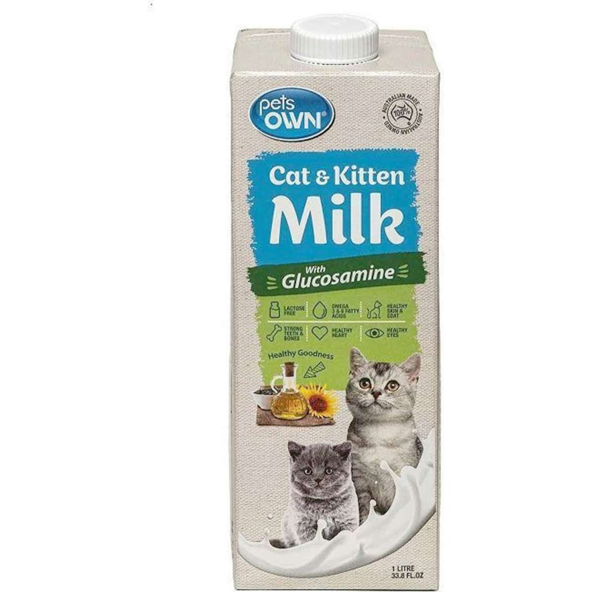 Pets Own Cat & Kitten Milk w/ Glucosamine 1L 4PK | Woolworths