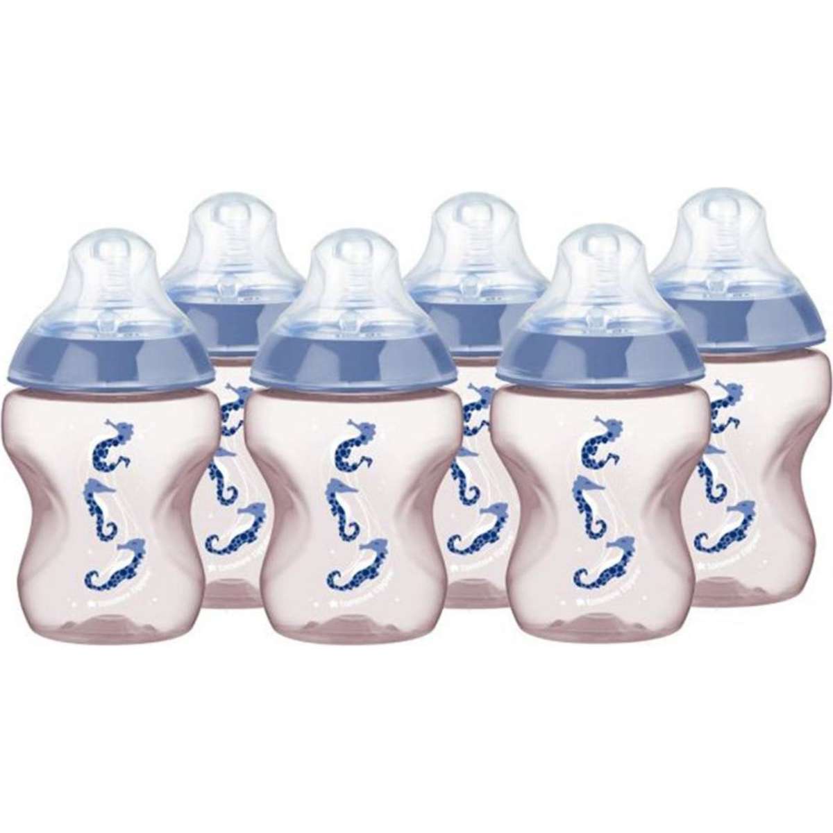 Tommee tippee closer to nature slow flow baby bottles 0m pink blue