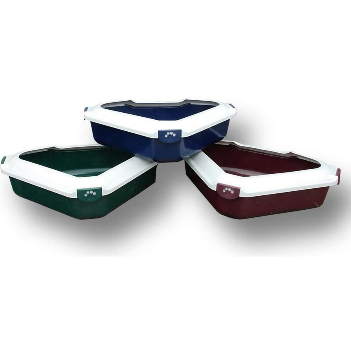 Show Master Room Corner Cat/Pet Litter Box/Tray w/ Rim Assorted