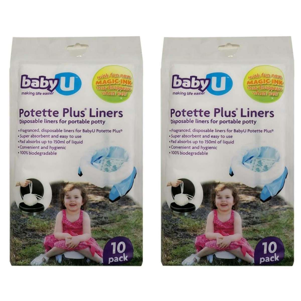 Baby U Potette Plus Disposable Liners 2x 10pc Woolworths