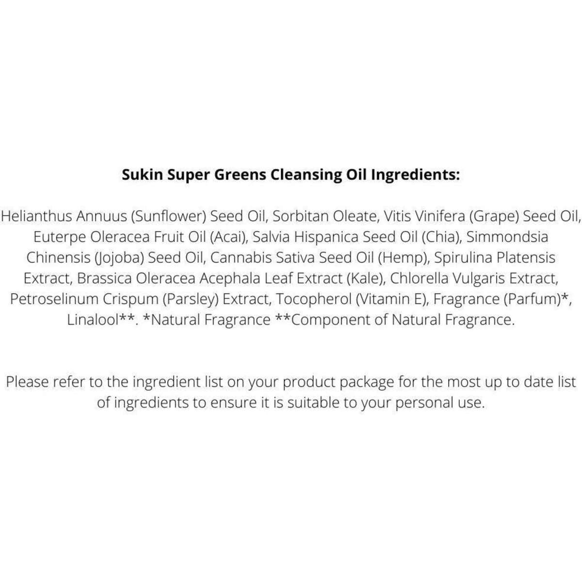 Sukin Super Greens Cleansing Oil 125mL x 3 Woolworths