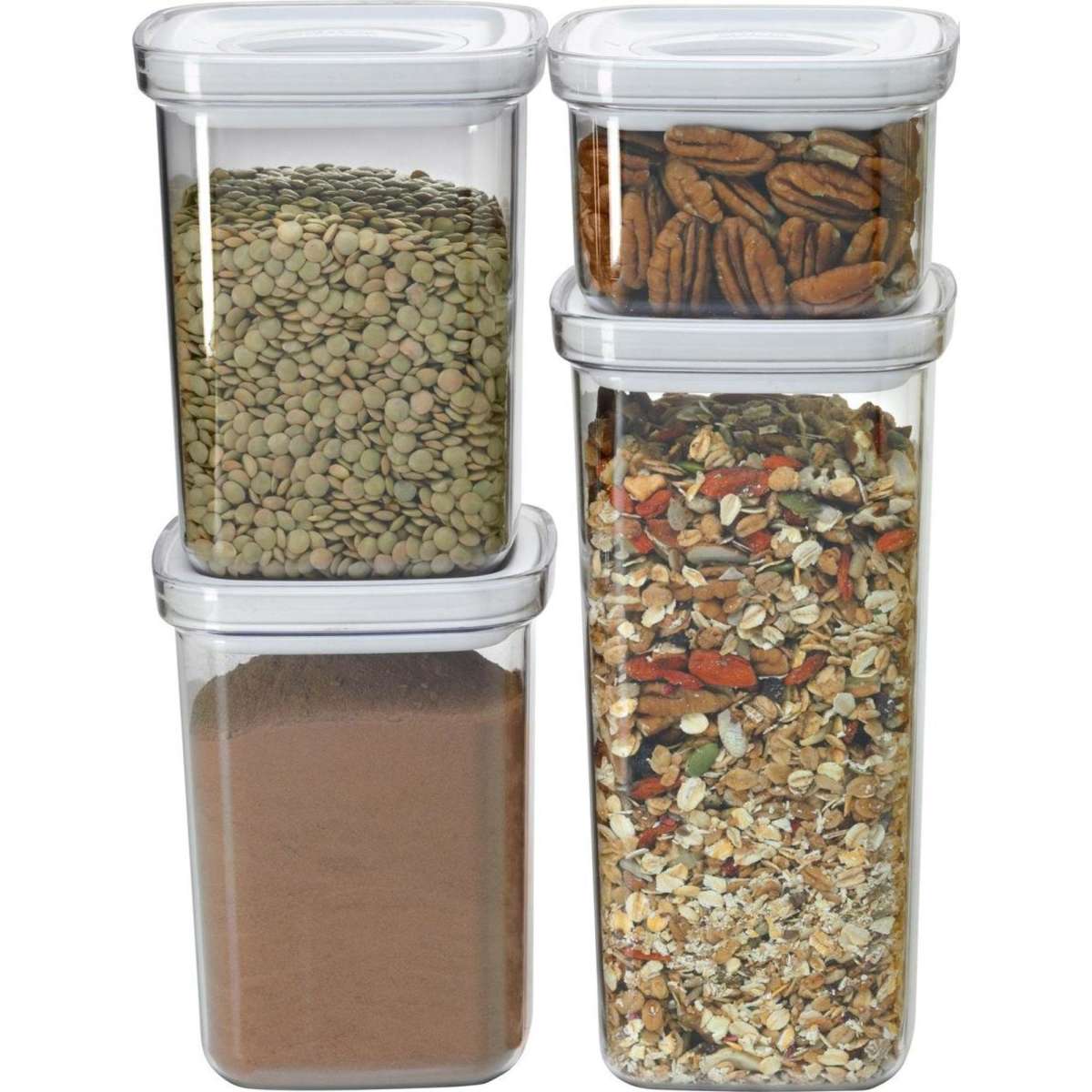 Pyrex Storage Canisters Square Set 4 Pack Woolworths