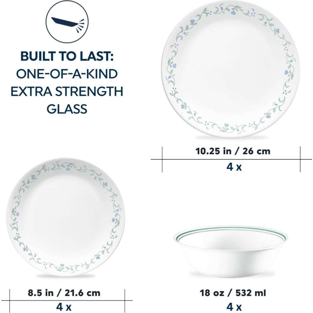 Corelle Country Cottage 12 Piece Dinner Set Woolworths