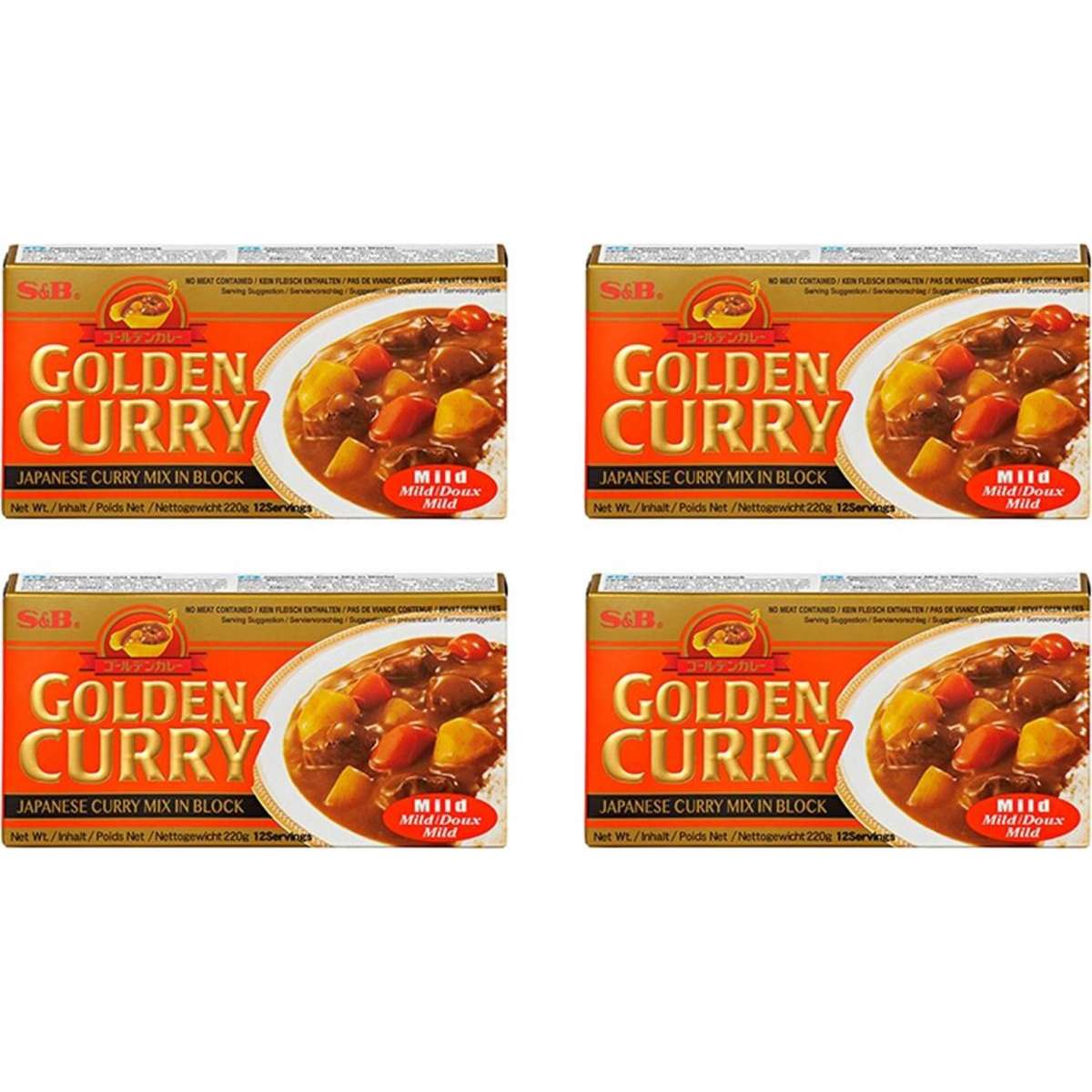 S&B Golden Curry Mild 220g X 4Pack | Woolworths