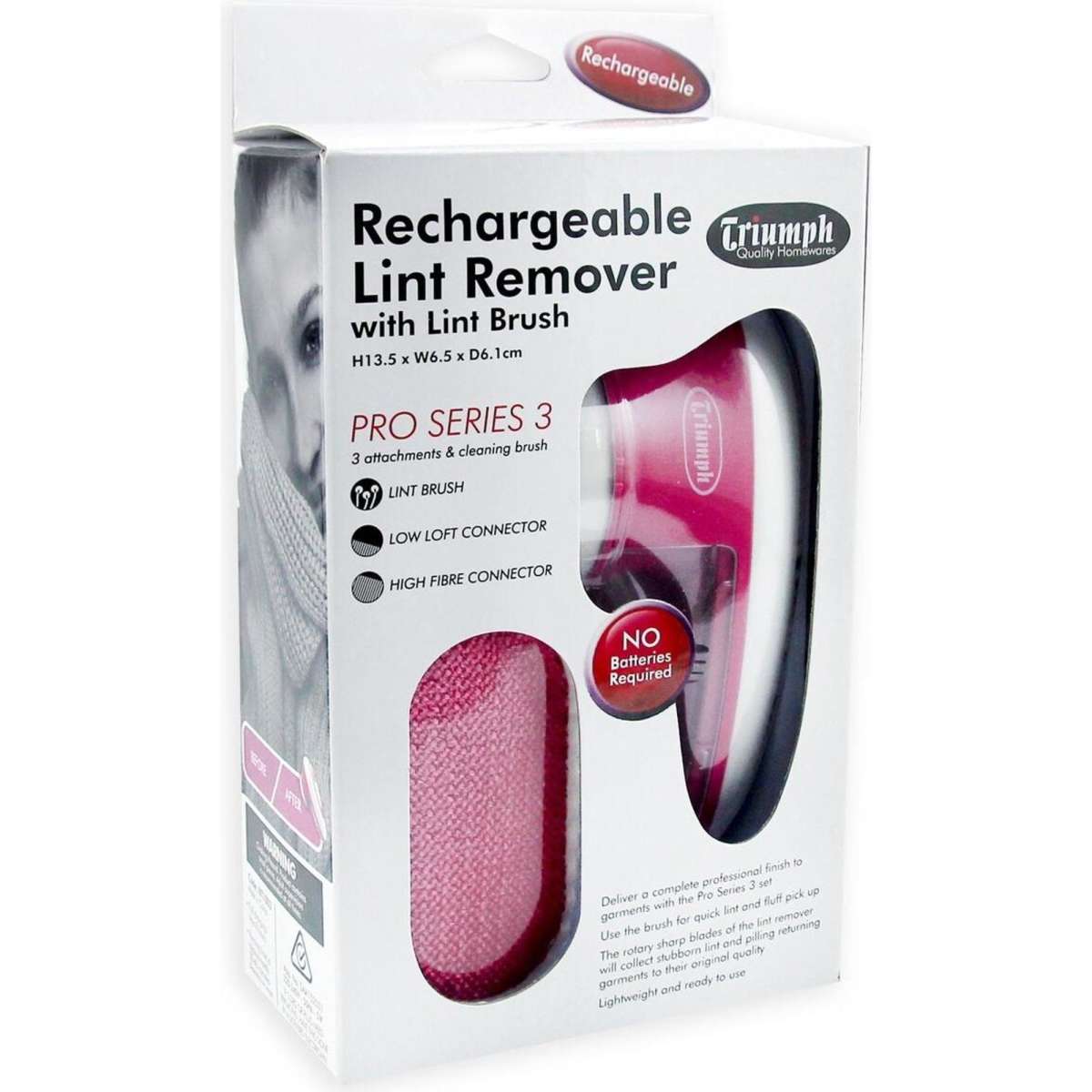 Triumph Rechargeable Lint Remover Set Woolworths