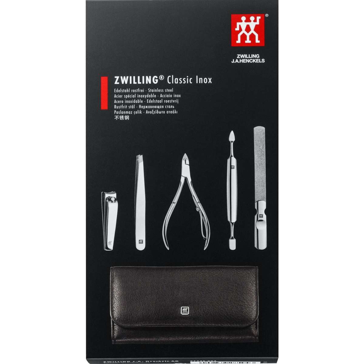 Zwilling Pocket Case Leather 5pc Woolworths