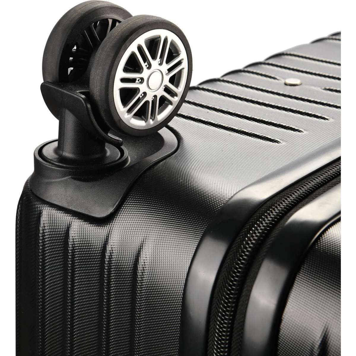 Bosnite 3pc Luggage Suitcase TSA Travel Bag Hardcase Lightweight Black