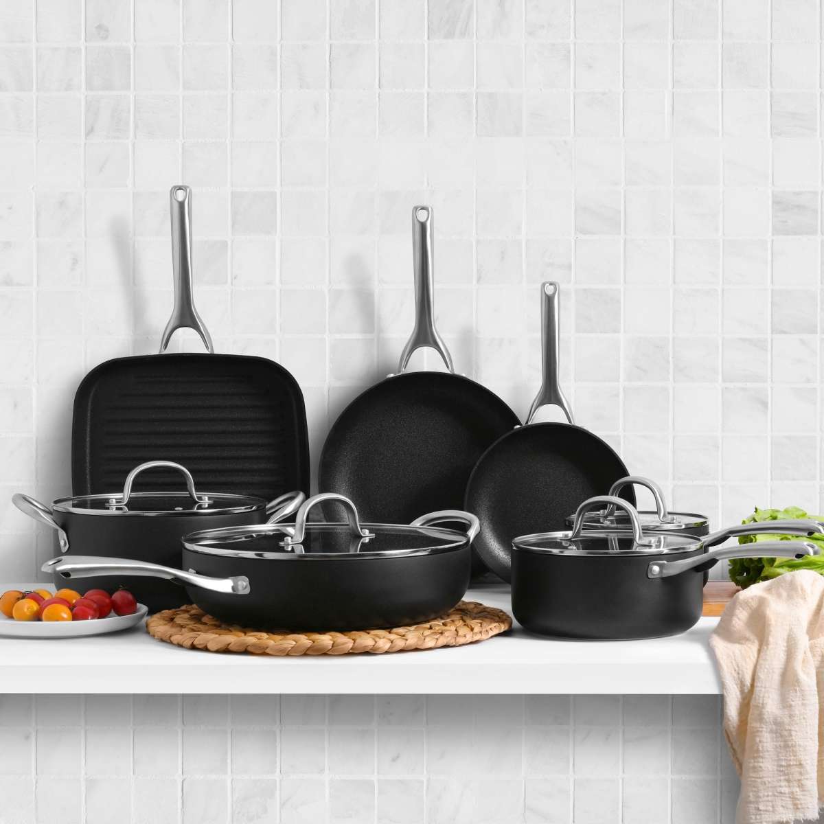 Gourmet Kitchen Meteore 7Piece NonStick Cookware Set Woolworths