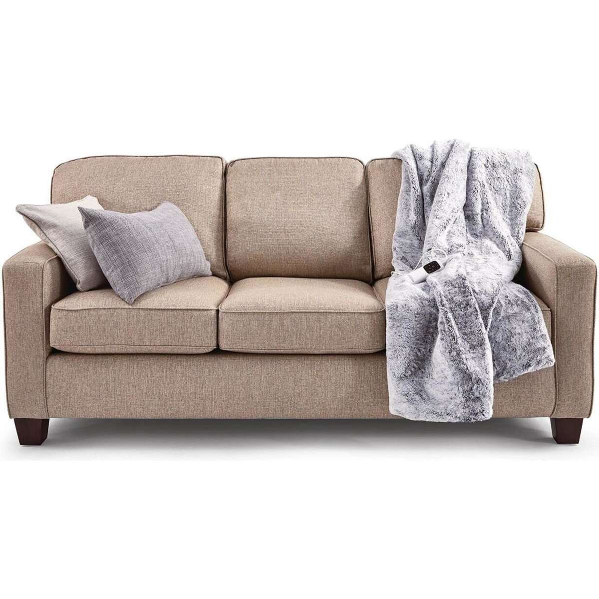 Sunbeam Feel Perfect Faux Fur Heated Throw Woolworths