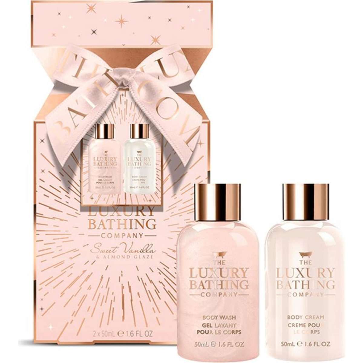 The Luxury Bathing Company Vanilla Almond Body Bath Set 2pc 50ml