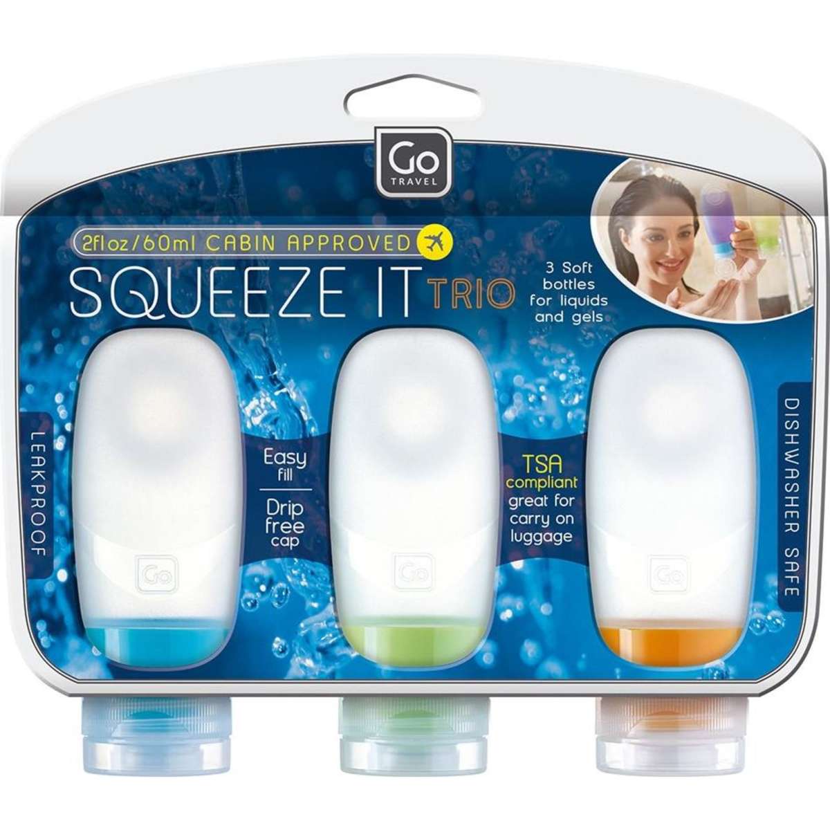 Go Travel Squeeze It Portable Travel Bottles 3pc Woolworths