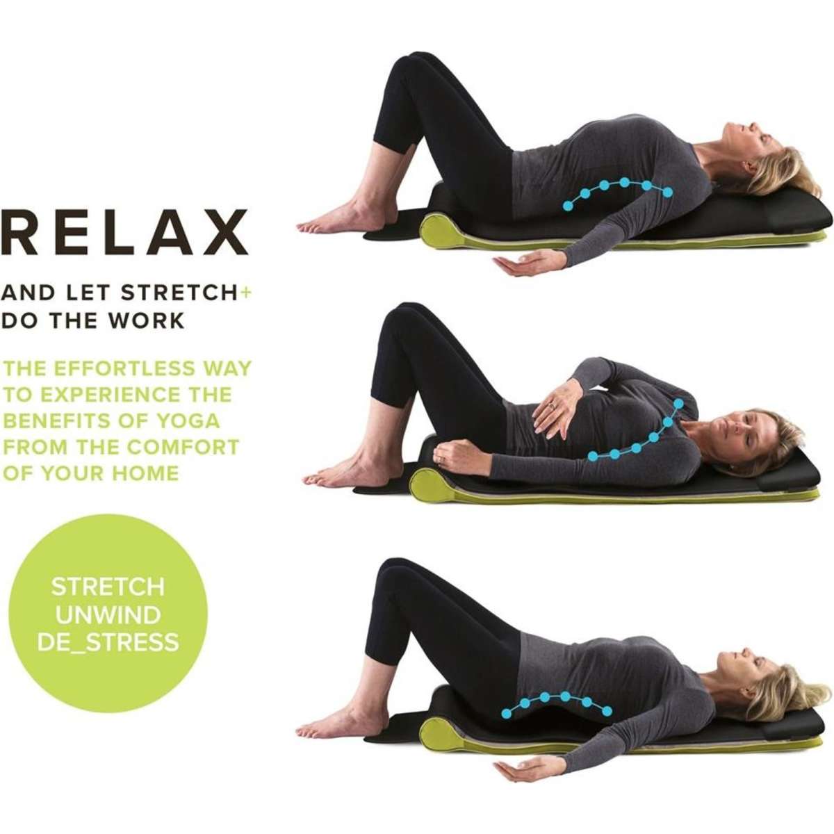 HOMEDICS Stretch Plus Back Stretching Massage Mat w/Remote Control Grey