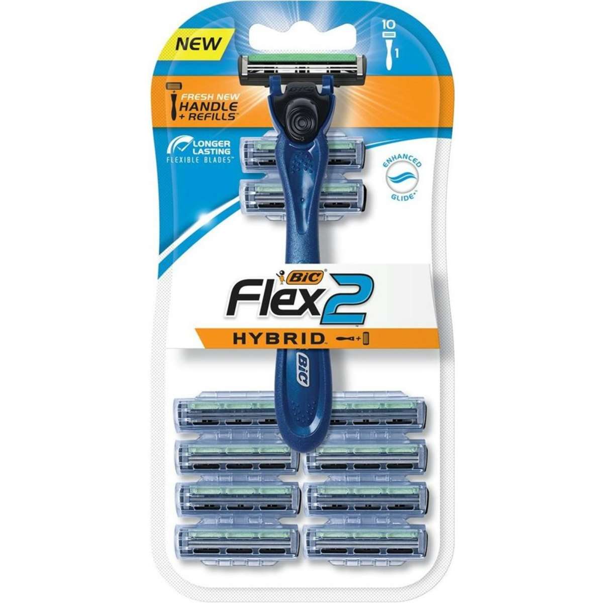 Bic Flex 2 Men's Hybrid Flexible TwinBlade Pivoting Head Shaver 6PK