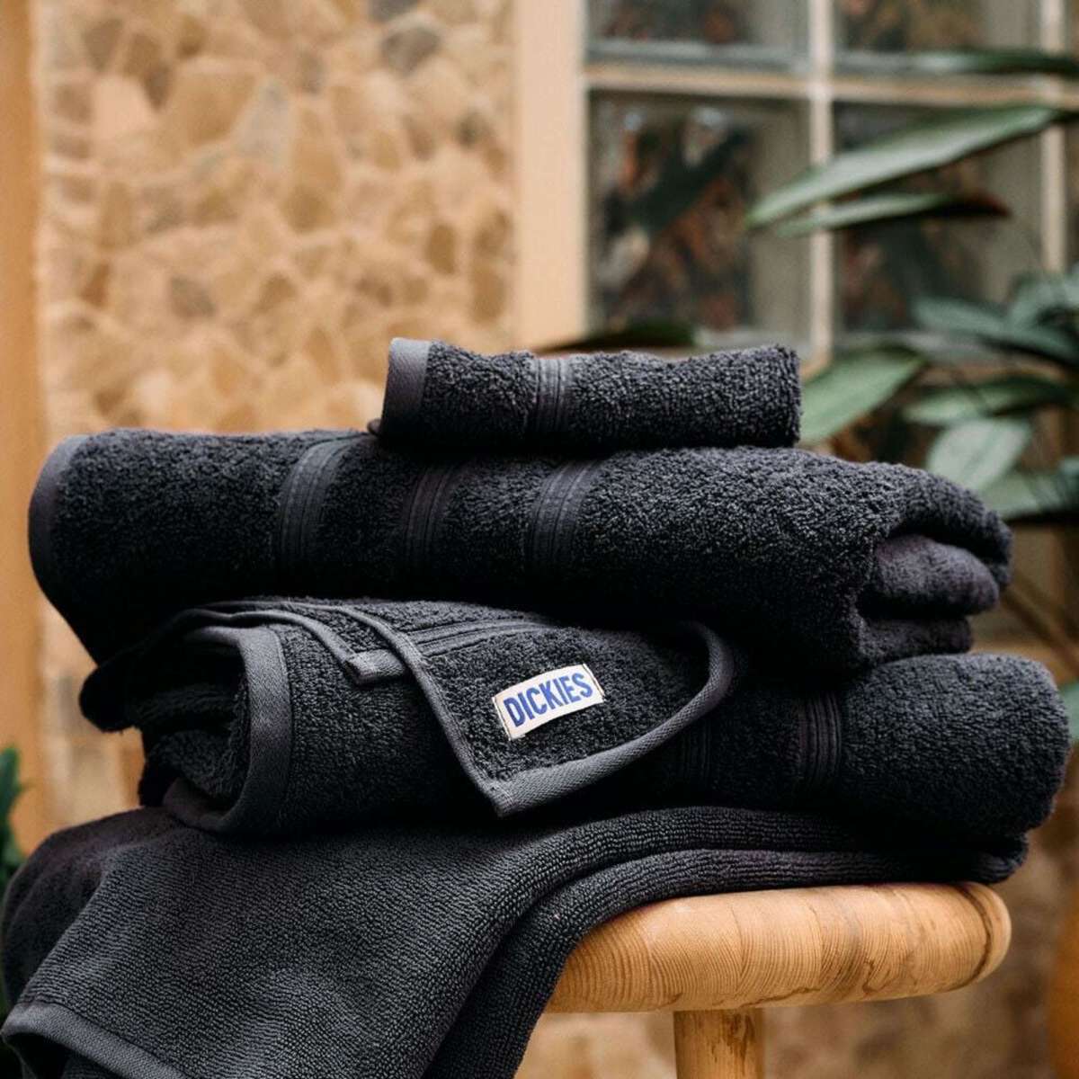 Dickies Antibacterial Towel Set Charcoal 5pc Woolworths