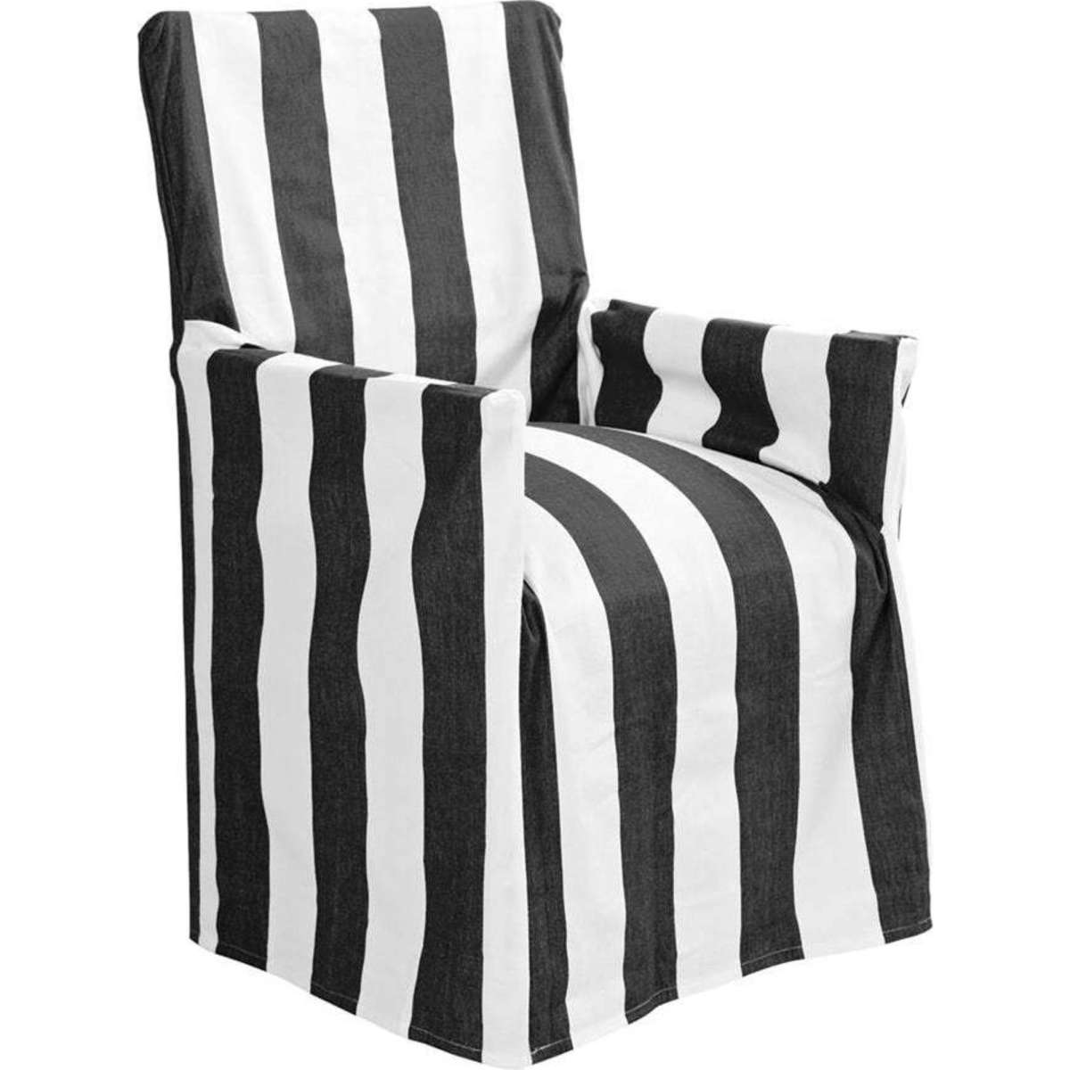 J. Elliot Outdoor Stripe Director Chair Cover Black 54x12.7cm