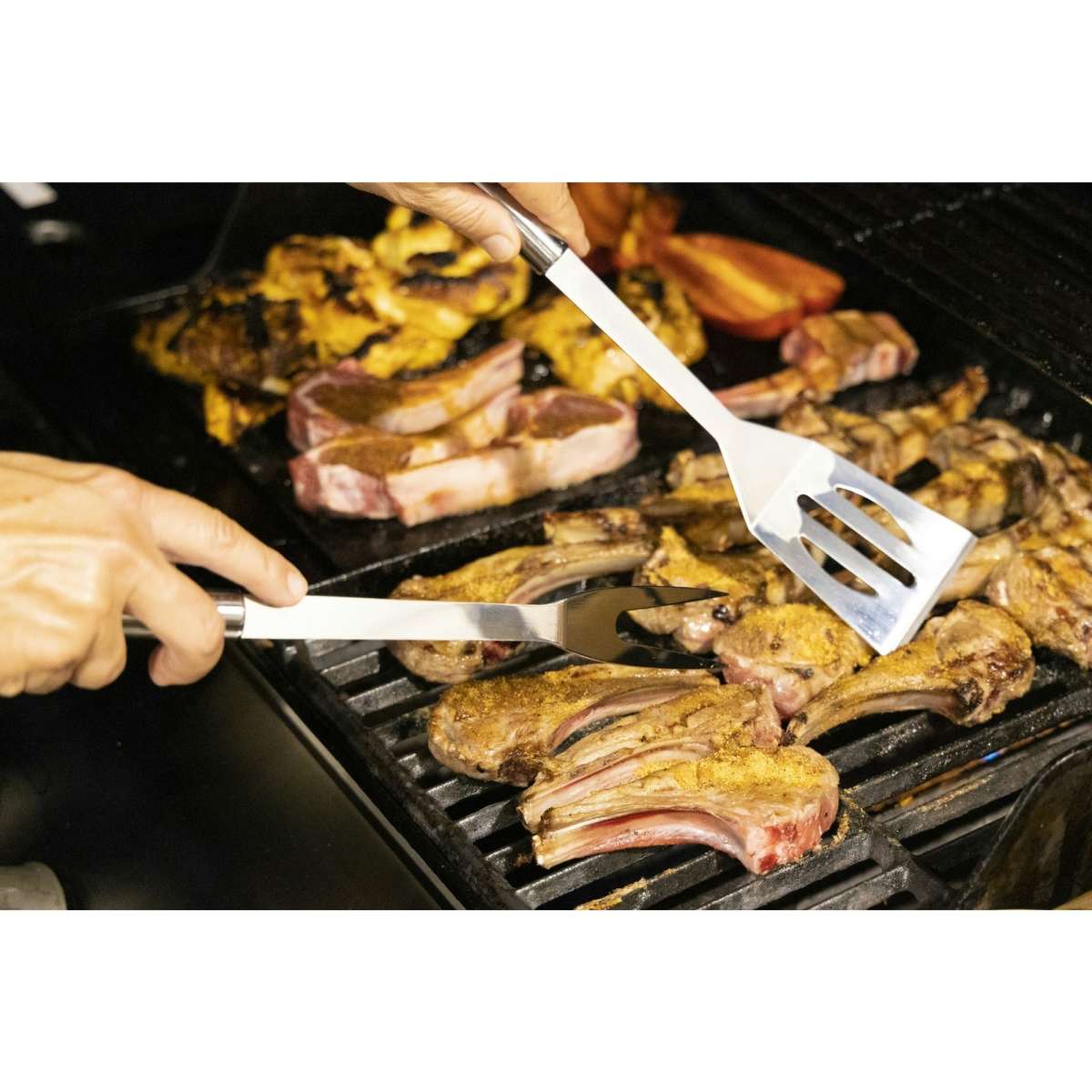 Euroline Mini BBQ Set Turner, Tongs & Fork 3pc Woolworths