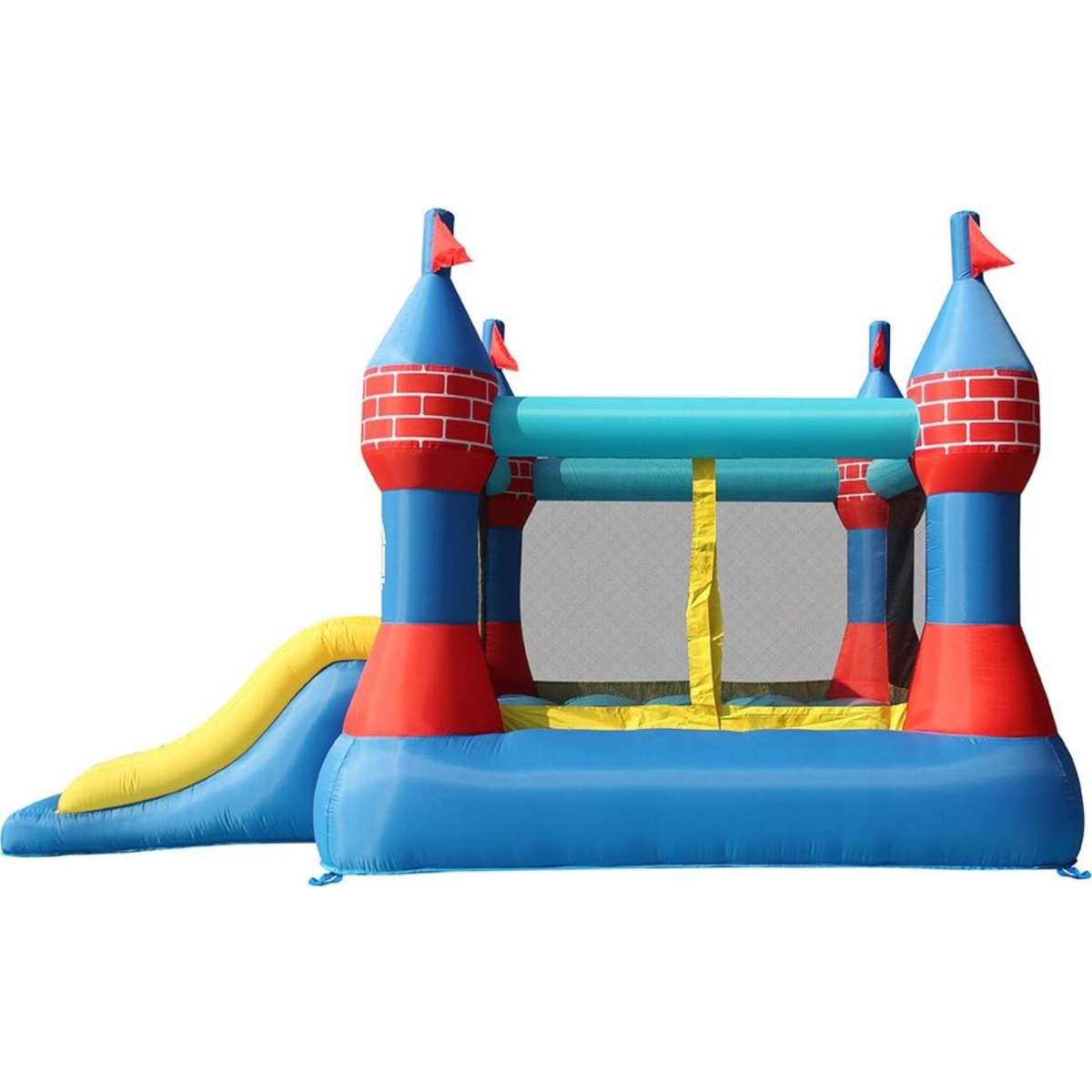 Happy Hop Inflatable Castle Bouncer with Double Slide | Woolworths