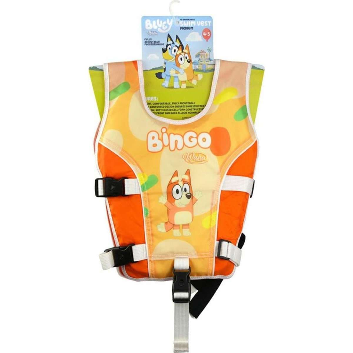 Bluey Swim Vest Child Medium 2030kg Bingo Woolworths