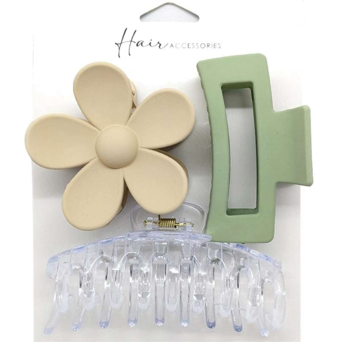 Hair Accessories Melrose Clips Daisy Greens Styling Accessory 4x 3pc