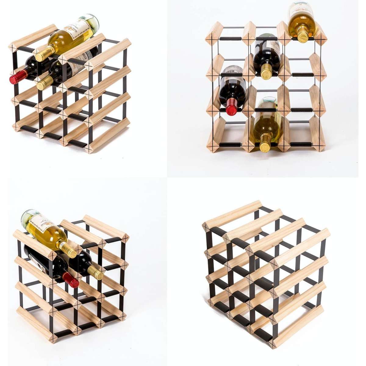 La Bella 12 Bottle Timber Wine Rack Storage Cellar Organiser Woolworths
