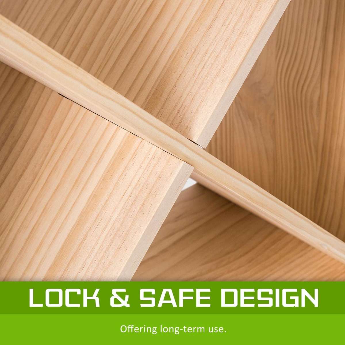 La Bella 24 Bottle Timber Criss Cross Wine Rack Storage Cellar