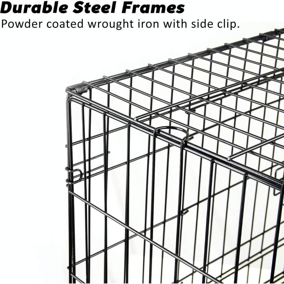 Paw Mate Wire Dog Cage Foldable Crate Kennel 36in withTray + Cushion
