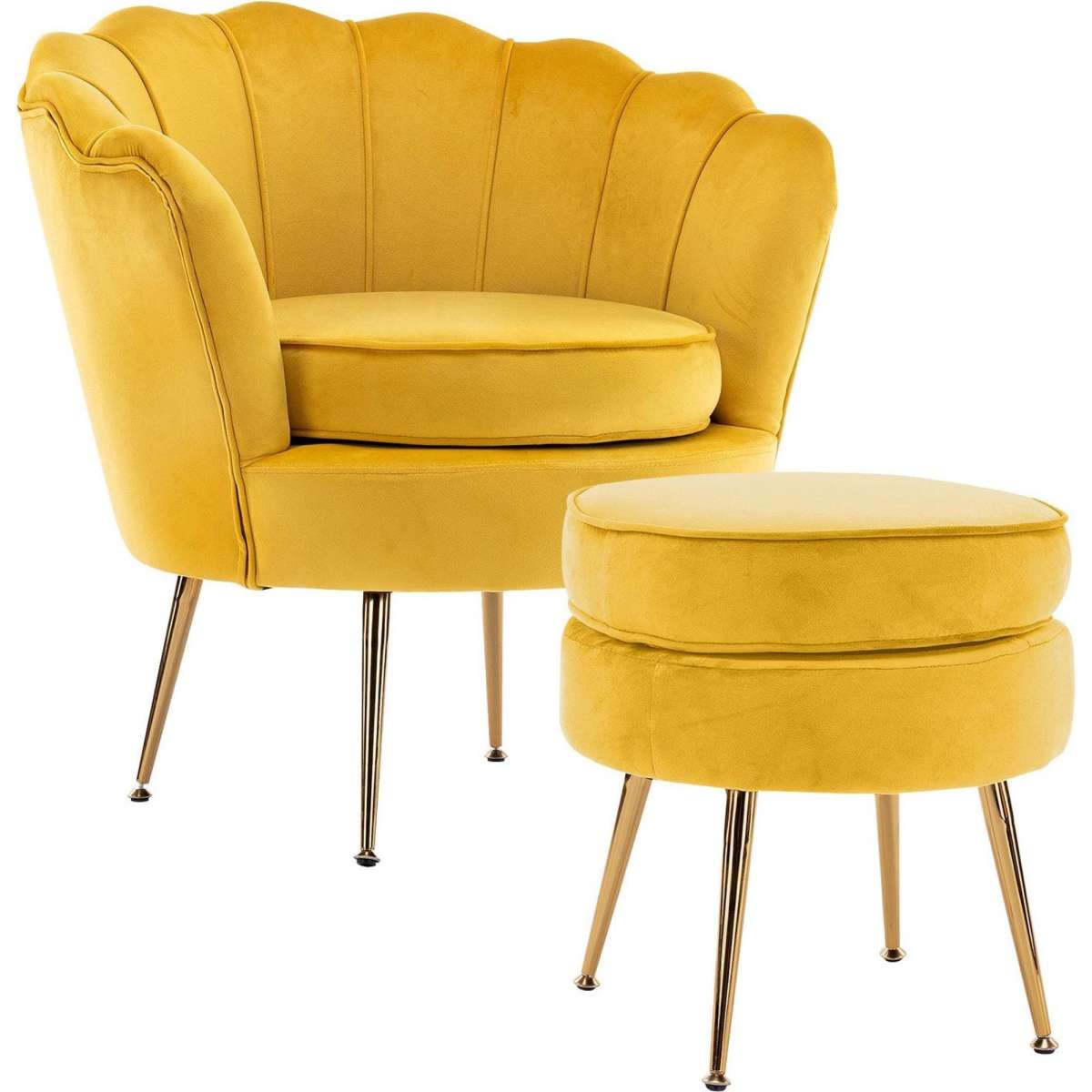 Yellow deals round chair