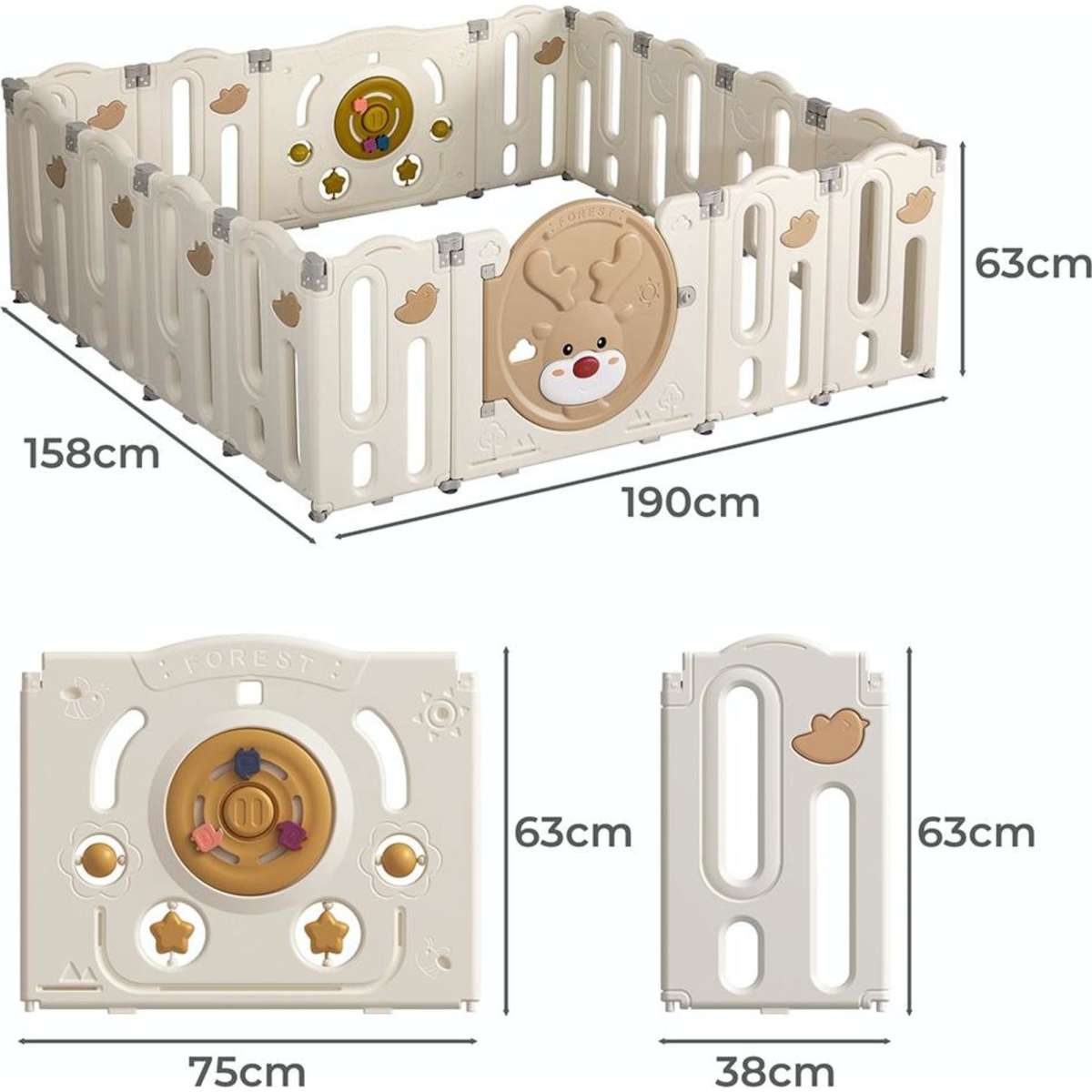 Bopeep Kids Playpen Baby Safety Gate Toddler Fence Child Play Game Toy   1074114587 2 