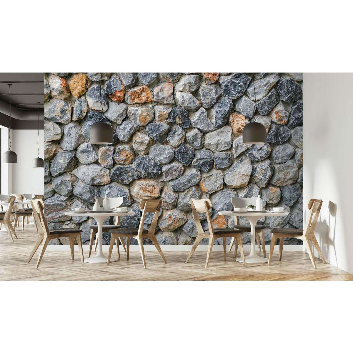 AJ Wallpaper 3D Black Stones 1927 Wall Murals Wallpaper Murals Decal