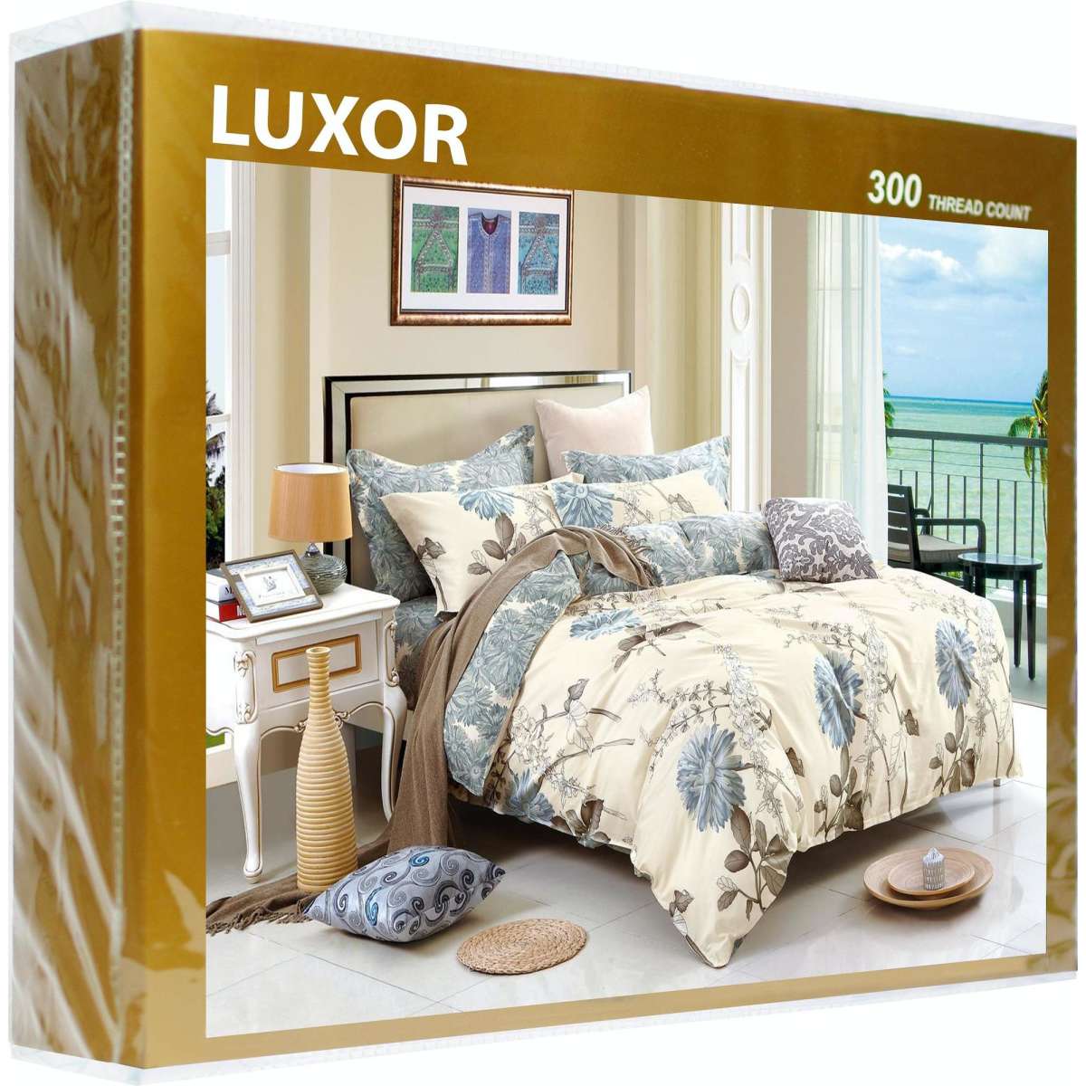 Luxor Cotton Dandelion Design Soft Quilt Duvet Doona Cover Set Queen